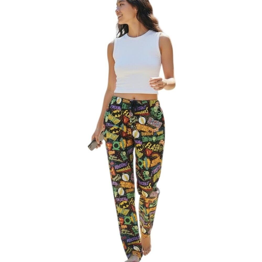 DC Comics Women's Pajama Pants - Superman Batman, Size L